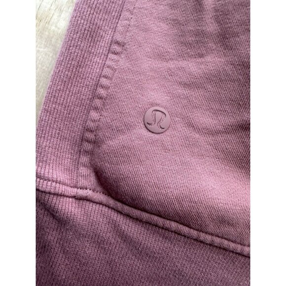 Lululemon Perfectly Oversized Crew Neck Sweatshirt Pink 10 Side Zip Pocket Women - Picture 6 of 6